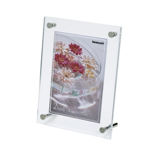フォトフレーム デポリ L判 ホワイト×5