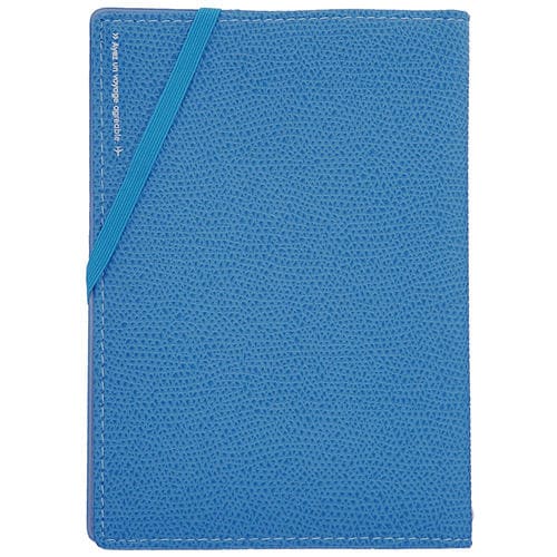 パスポートカバー 皮革調 13cm ブルー×3