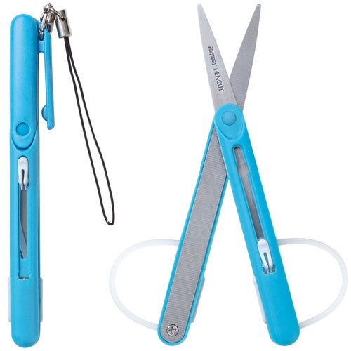 ハサミ ペンカットミニ ブルー×5