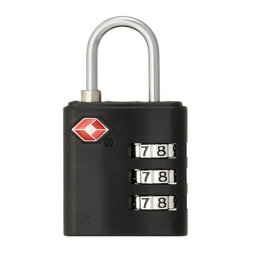 ダイヤル錠 TSA 3桁 5.5cm ブラック×2