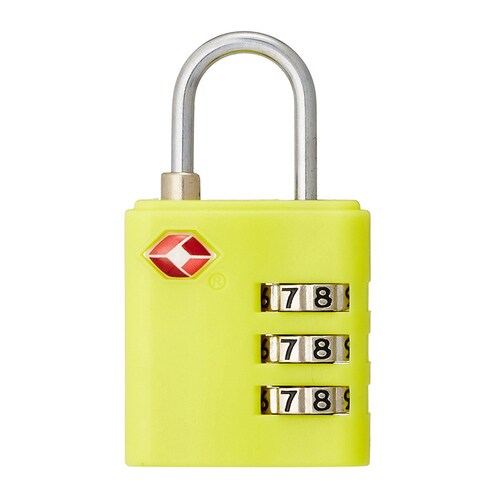 ダイヤル錠 TSA 3桁 5.5cm グリーン×2