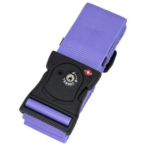 スーツケースベルト TSA 5cm ラベンダー×2