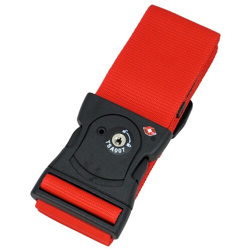 スーツケースベルト TSA 5cm レッド×2