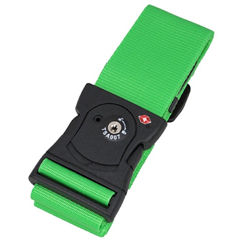 スーツケースベルト TSA 5cm グリーン×2