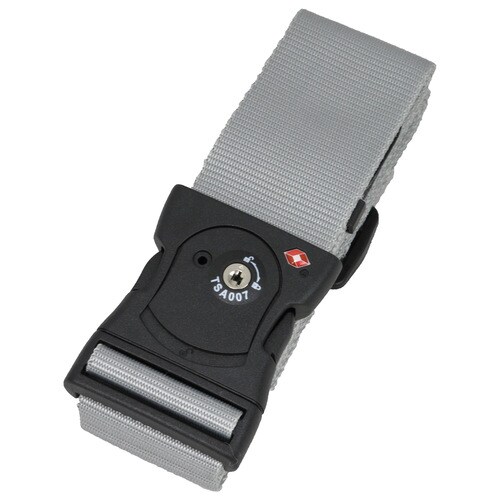 スーツケースベルトTSA5cmライトグレー×2