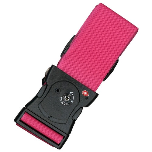 スーツケースベルトTSA5cmローズピンク×2