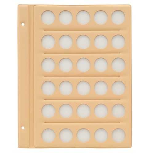 コインアルバムスペア台紙24mm穴5列6段×5