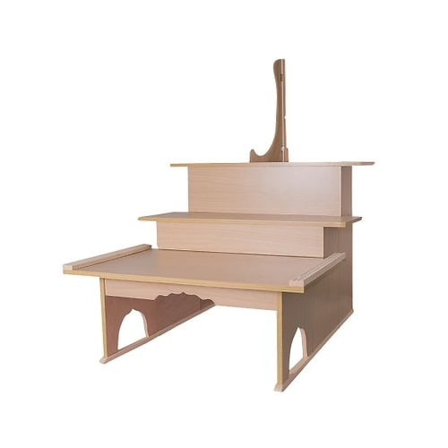 枕机(木目プリント) 三段600タイプ