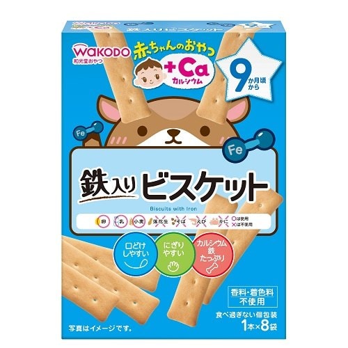赤ちゃんのおやつ+Ca鉄入りビスケット 24個入