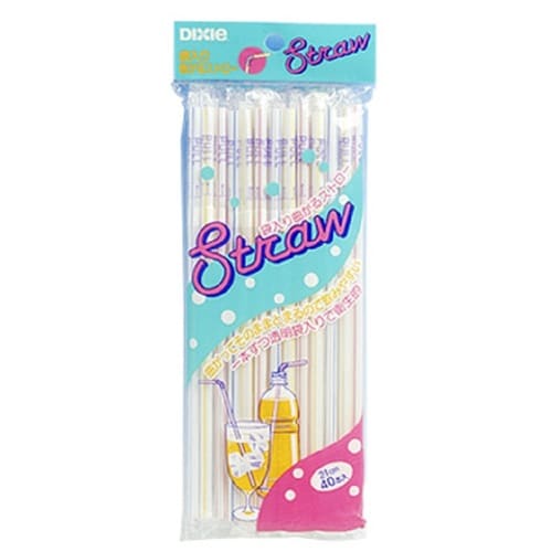 袋入り曲がるストロー21cm