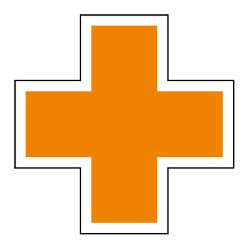 オレンジ十字ステッカー 10枚組