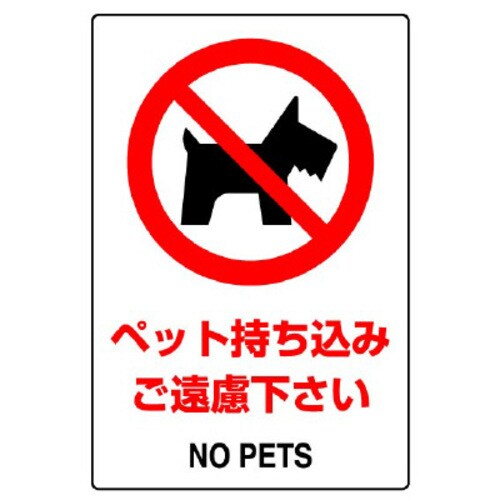 JIS規格ステッカー ペット持ち込みご遠 5枚組