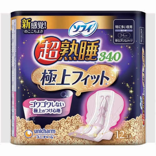 バラ)ソフィ超熟睡極上フィットスリム340 12枚