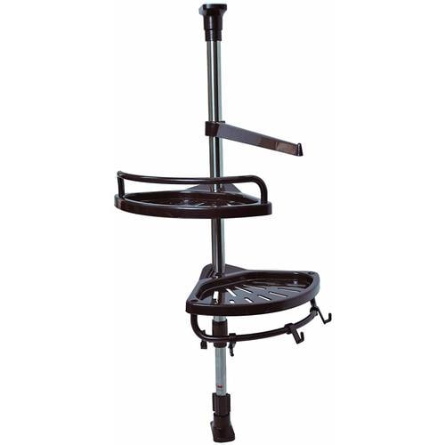 ステンレス突っ張りキッチンコーナーラック 2段