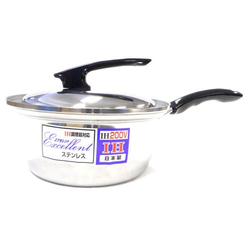 IH調理器対応 ステンレス片手鍋 18cm