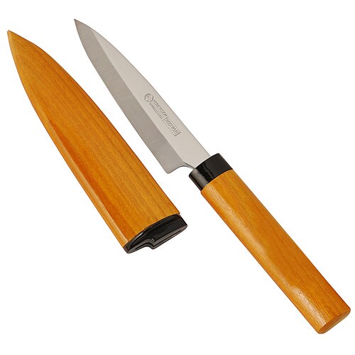 木柄 鞘付フルーツナイフ ケン