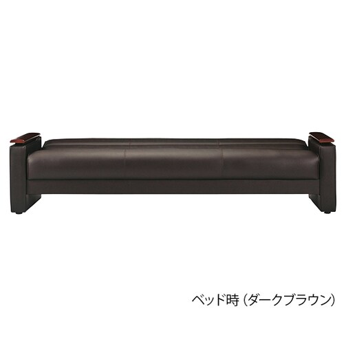 ソファーベッド ダークブラウン