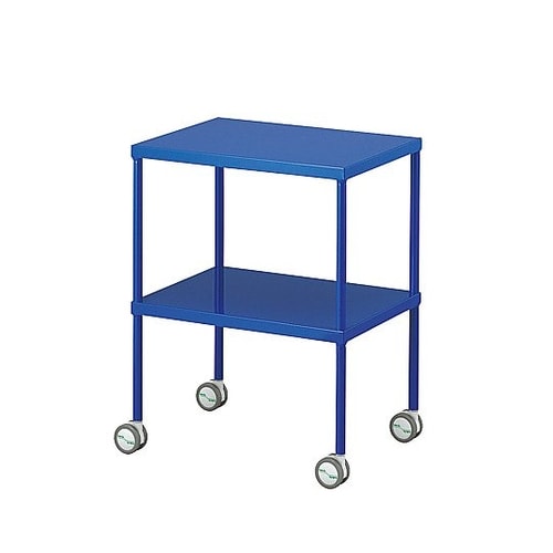 カラフル回診車 手摺無し ブルー 600×450