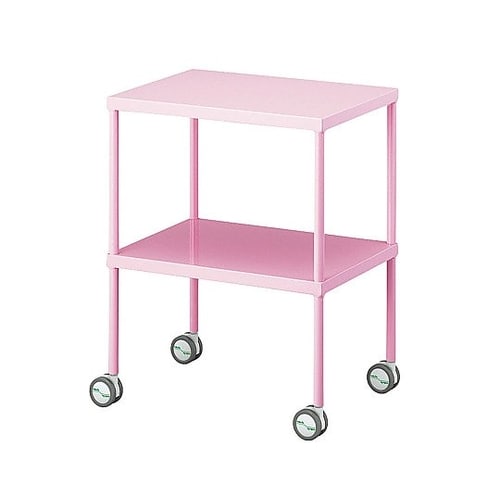 カラフル回診車 手摺無し ピンク 600×450
