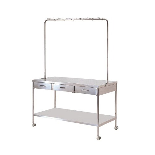 点滴処置台 大−棚付