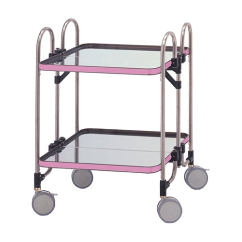 ワゴン 613×505×838 2段 ピンク