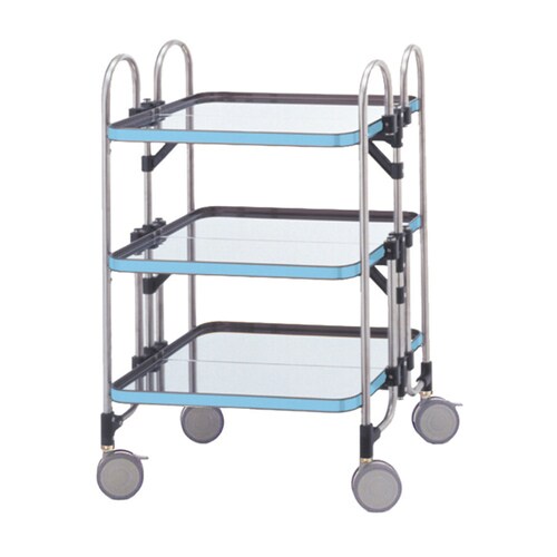 ワゴン 613×505×958 3段 ブルー