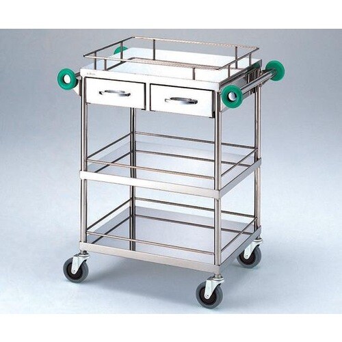 回診車(引出付・抗菌ハンドル) 600 3段