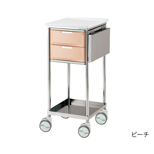 トレイワゴン 補助天板付 2段ピーチ