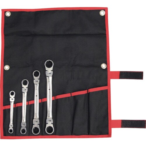 両首振ラチェットめがねレンチセットインチサイズ