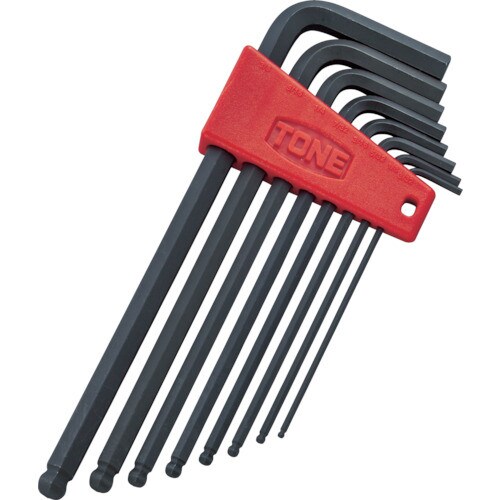 ロングボールポイントL形レンチセット 8本