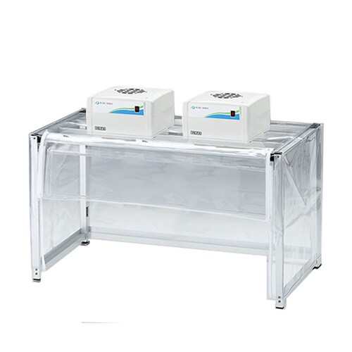 折りたたみ簡易クリーンブース ファンユニット2台付