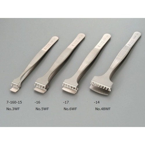 フラットピンセット(表面洗浄済)6WF