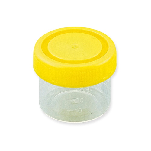 (小分け)標本容器 40mL フタ黄 1個