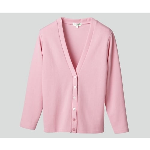 カーディガン (Vネック) 3L ピンク