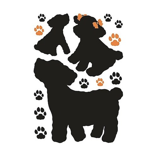 消臭抗菌ウォールステッカー (トイプードル)