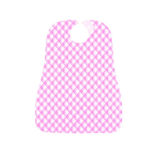 防水食事用エプロン バイアスピンク