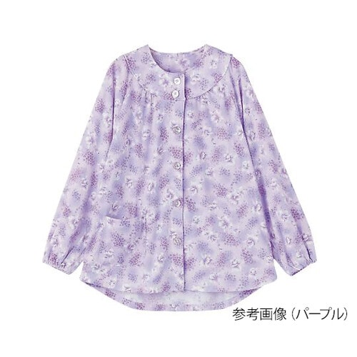 上下別売りパジャマ婦人大きめボタン上着パープルLL
