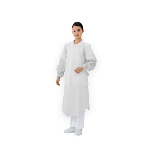 プロシェアエプロン(袖 ゴム付) 白 30枚入