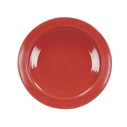 ハイインナーリップ皿 滑り止めなし レッド 1枚