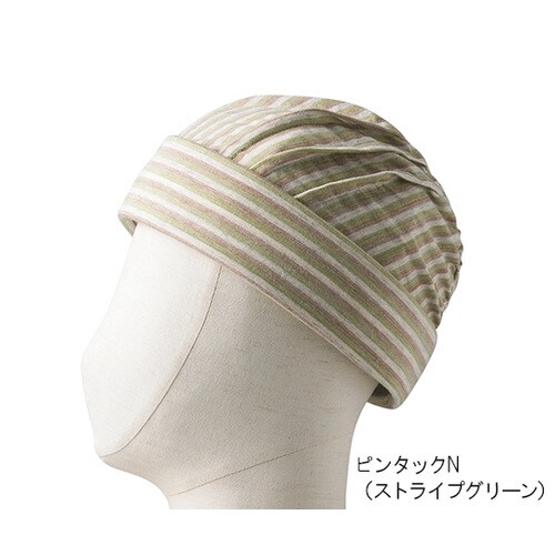 ピンタックN ストライプグリーン