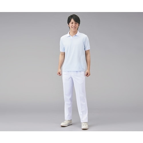 メンズポロシャツ サックス L C−22