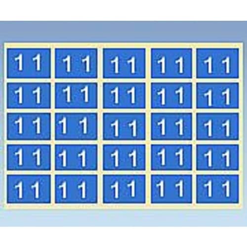 X線フィルム袋用 カラーナンバーラベル