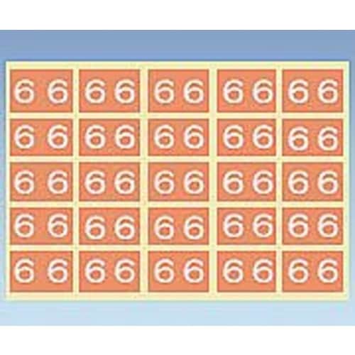 X線フィルム袋用 カラーナンバーラベル