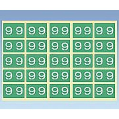 カラーナンバーラベル 15×30mm (9)