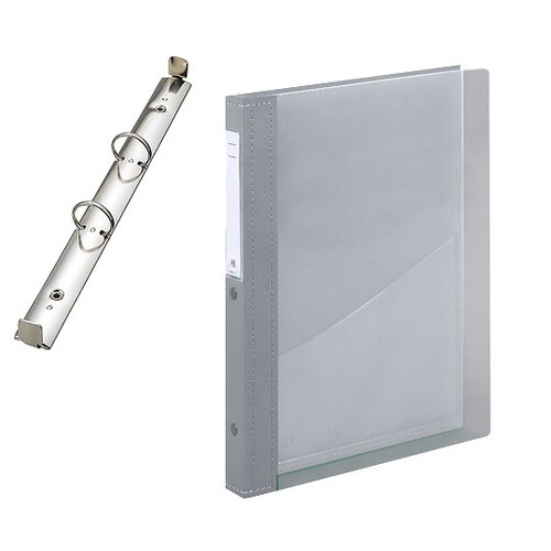 カルテブック A4・2穴・クリヤー シルバー