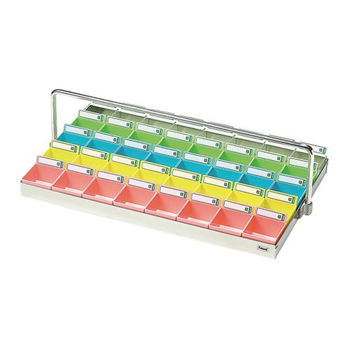 投薬トレー(ハンガー付)40駒(駒 5色)