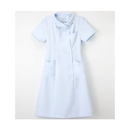 ナースウェア (フリル襟/ワンピース) ブルー/M