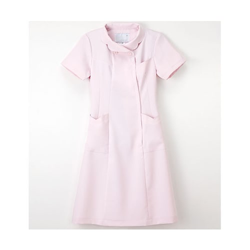 ナースウェア (フリル襟/OP) ピンク/LL