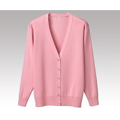 抗ピル長袖カーディガン ピンク M