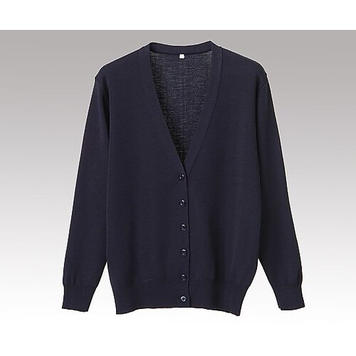 抗ピル長袖カーディガン グレー 3L